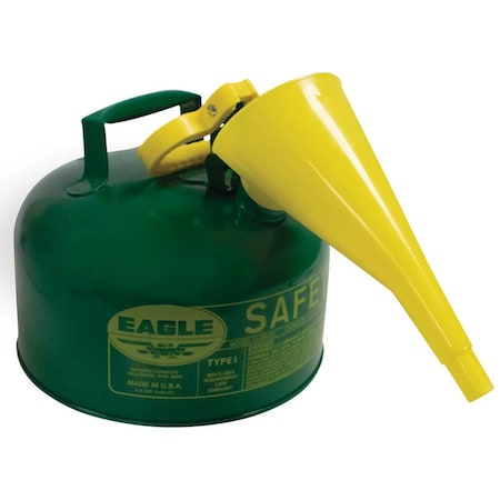 Stens Metal Safety Fuel Can Baked On Powder Coat Finish 2 Gallon With Funnel 765-302